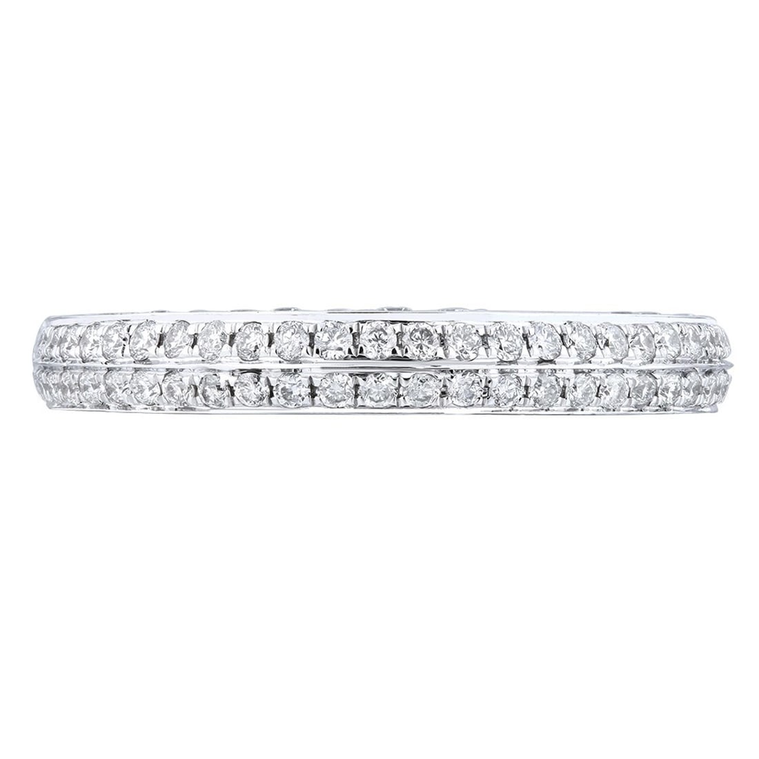 Rachel Koen 18K White Gold Diamond Eternity Band Size 6.5 (1 of 4)