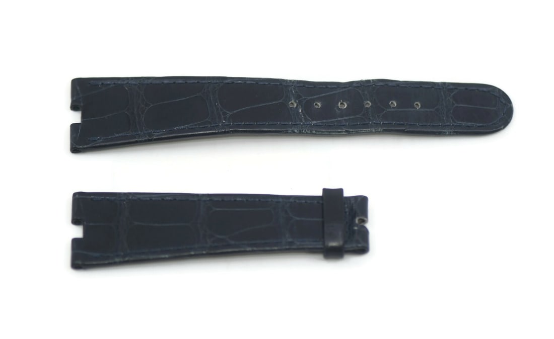 Patek Philippe Genuine Black Leather Watch Strap 21mm: Patek Philippe Genuine Black Leather Watch Strap 21mm Enhance your wristwatch with this genuine Patek Philippe Black Leather Strap. This elegant strap is designed for comfort and style, featuring a cl