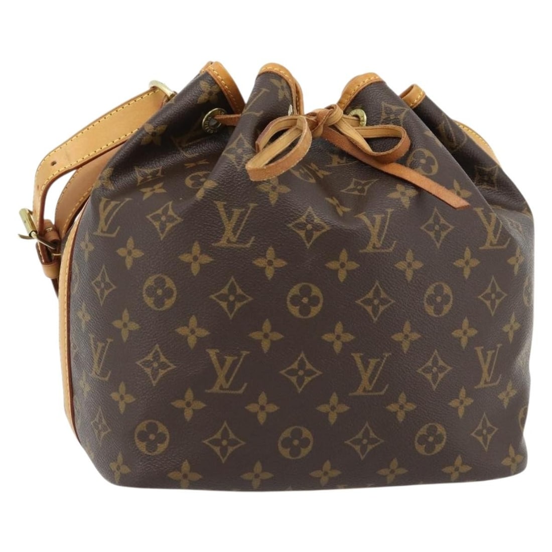 Louis Vuitton M42226 Petit Noe Monogram Canvas Shoulder Bag: Louis Vuitton M42226 Petit Noe Monogram Canvas Shoulder Bag This Louis Vuitton Petit Noe shoulder bag is crafted from Monogram Canvas and made in France. It features the classic Monogram colorway, a s