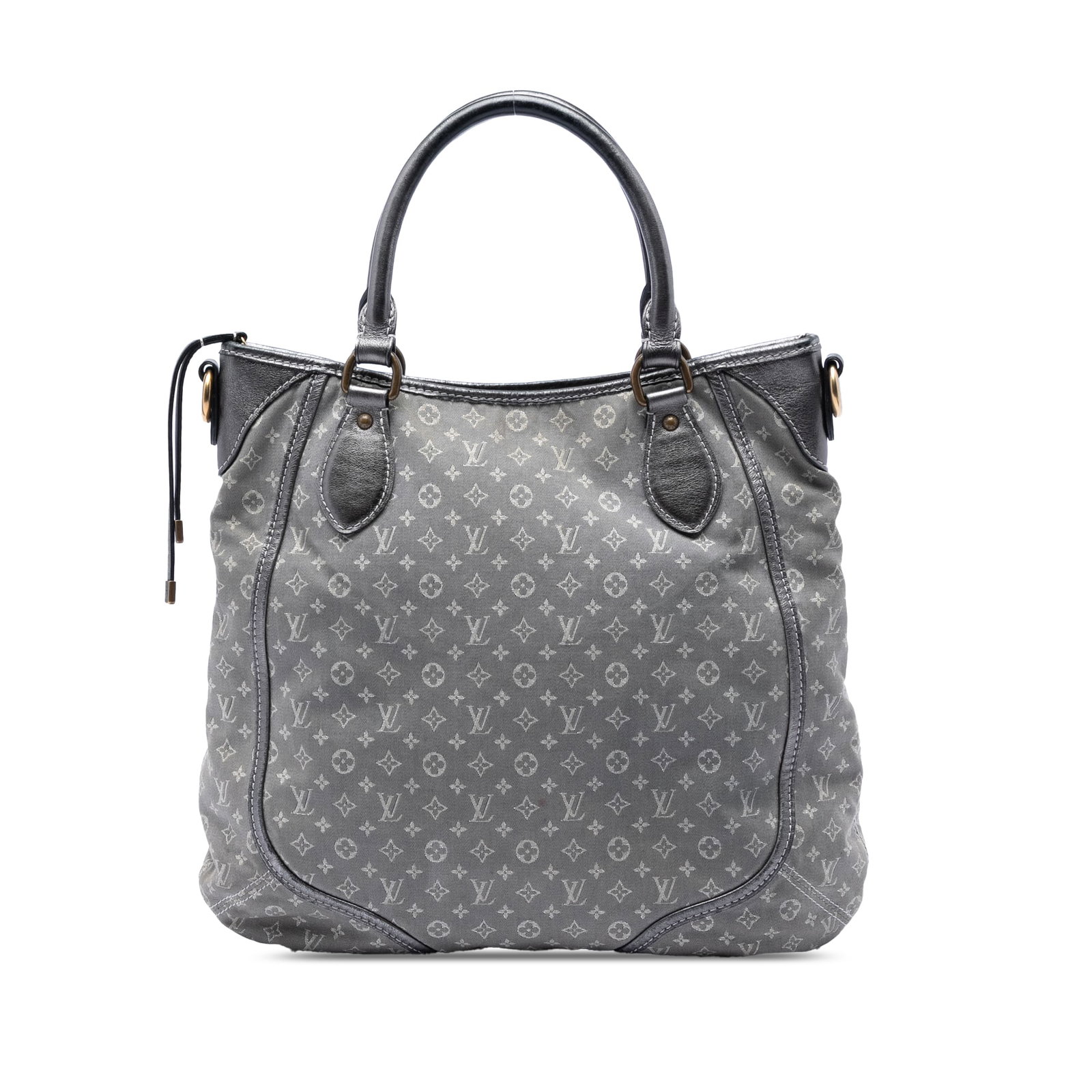 Louis Vuitton Angele Monogram Mini Lin bag gray fabric: Louis Vuitton Angele Monogram Mini Lin bag gray fabric This Louis Vuitton Monogram Mini Lin Angele bag features a mini lin cotton fabric body complemented by rolled leather handles. It is designed wit