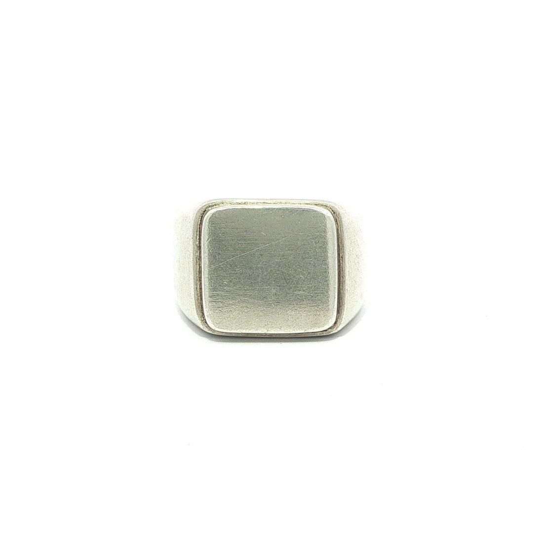 Daphne Dasque Sterling Silver Matte Square Signet Ring Size 6.5 (1 of 7)
