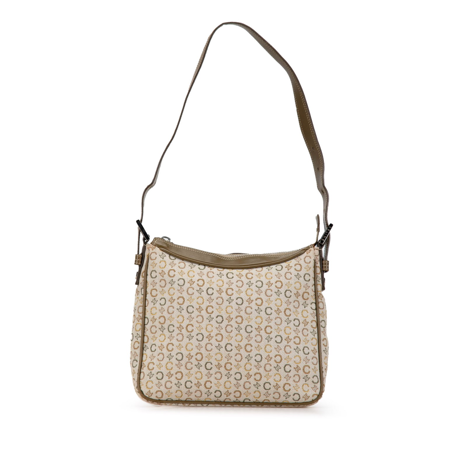 Celine C Macadam Brown Canvas Shoulder Bag Italy: Celine C Macadam Brown Canvas Shoulder Bag Italy The Celine C Macadam Canvas Shoulder Bag is a stylish accessory that combines functionality with elegance. Crafted in Italy, this bag features a durabl