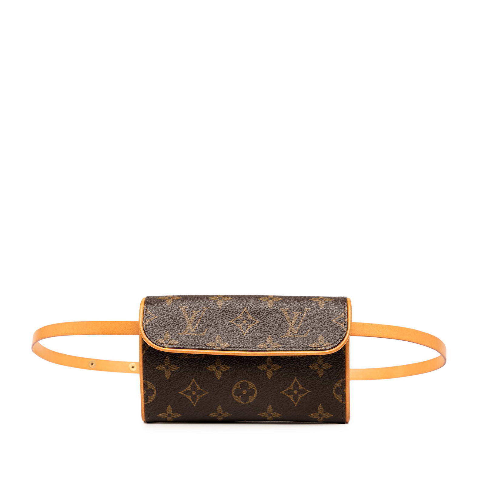 Louis Vuitton Pochette Florentine Monogram Canvas Clutch with Vachetta Strap (1 of 7)