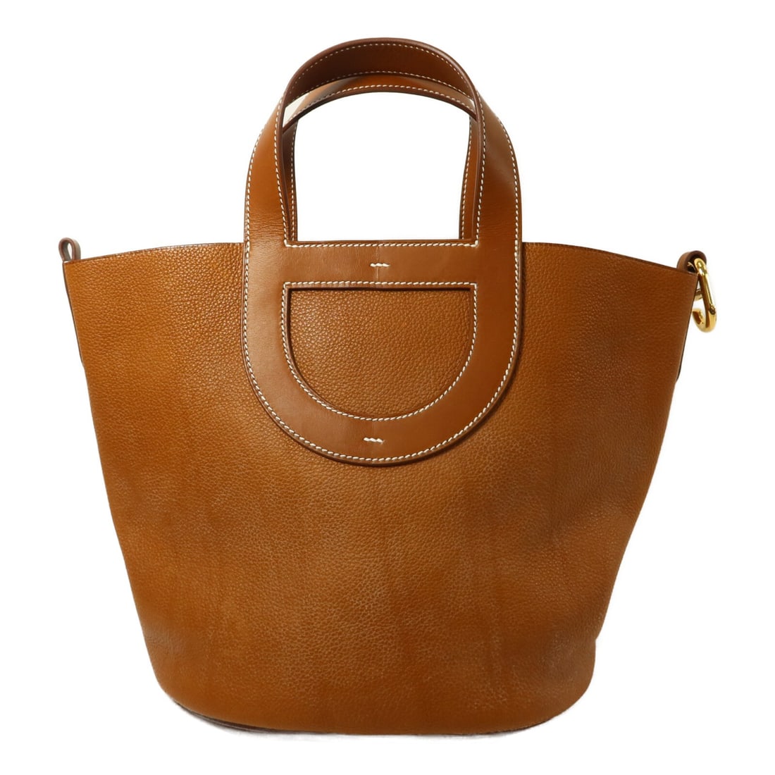 Hermes In The Loop 23 Brown Barenia Calfskin Handbag Gold Tone Hardware (1 of 13)