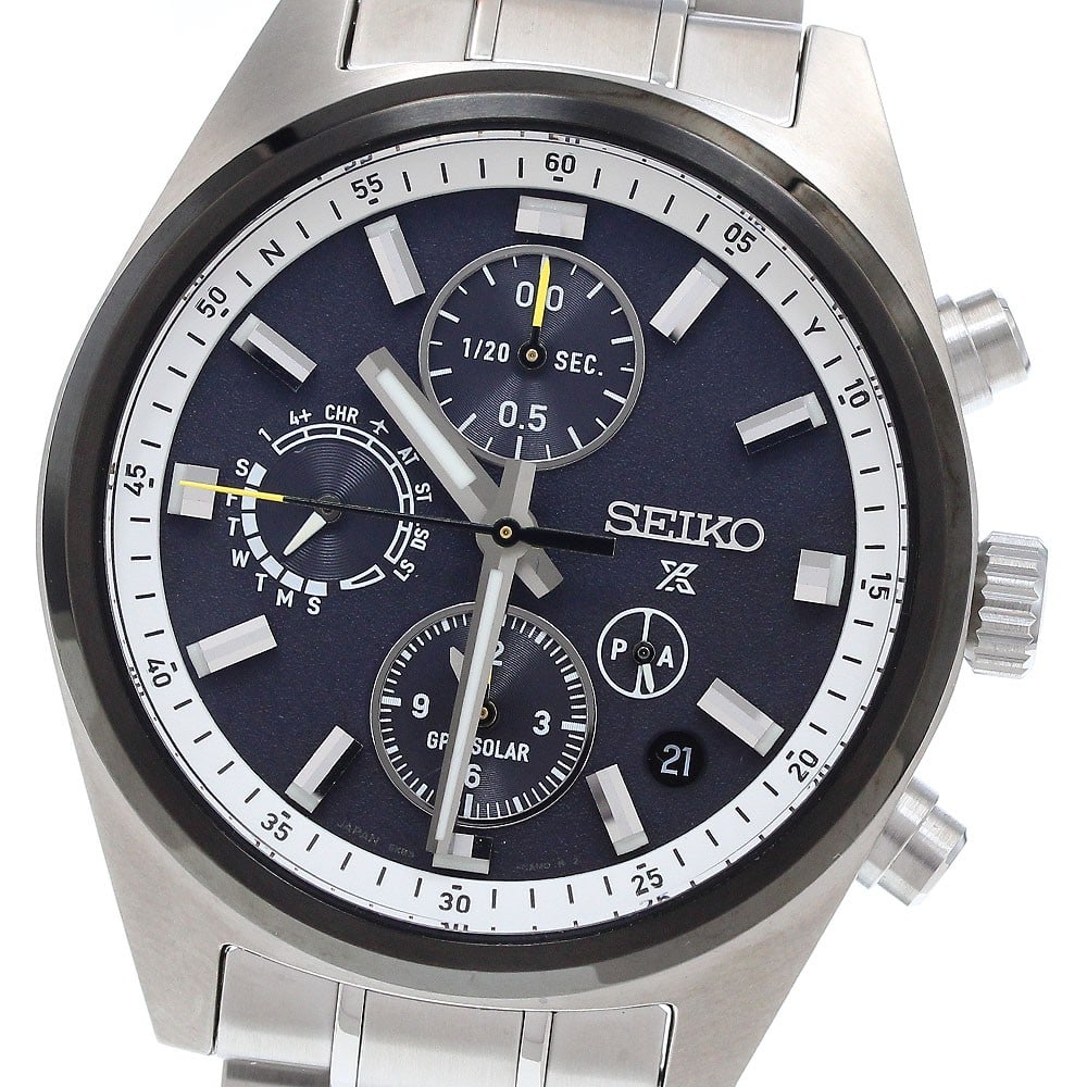 Seiko Prospex SBED011 5X83-0AH0-1 mens GPS solar wristwatch: Seiko Prospex SBED011 5X83-0AH0-1 mens GPS solar wristwatch Pre-owned SEIKO Prospex men's wristwatch from Japan, featuring a black dial and a solar radio controlled movement. It has a stainless steel 