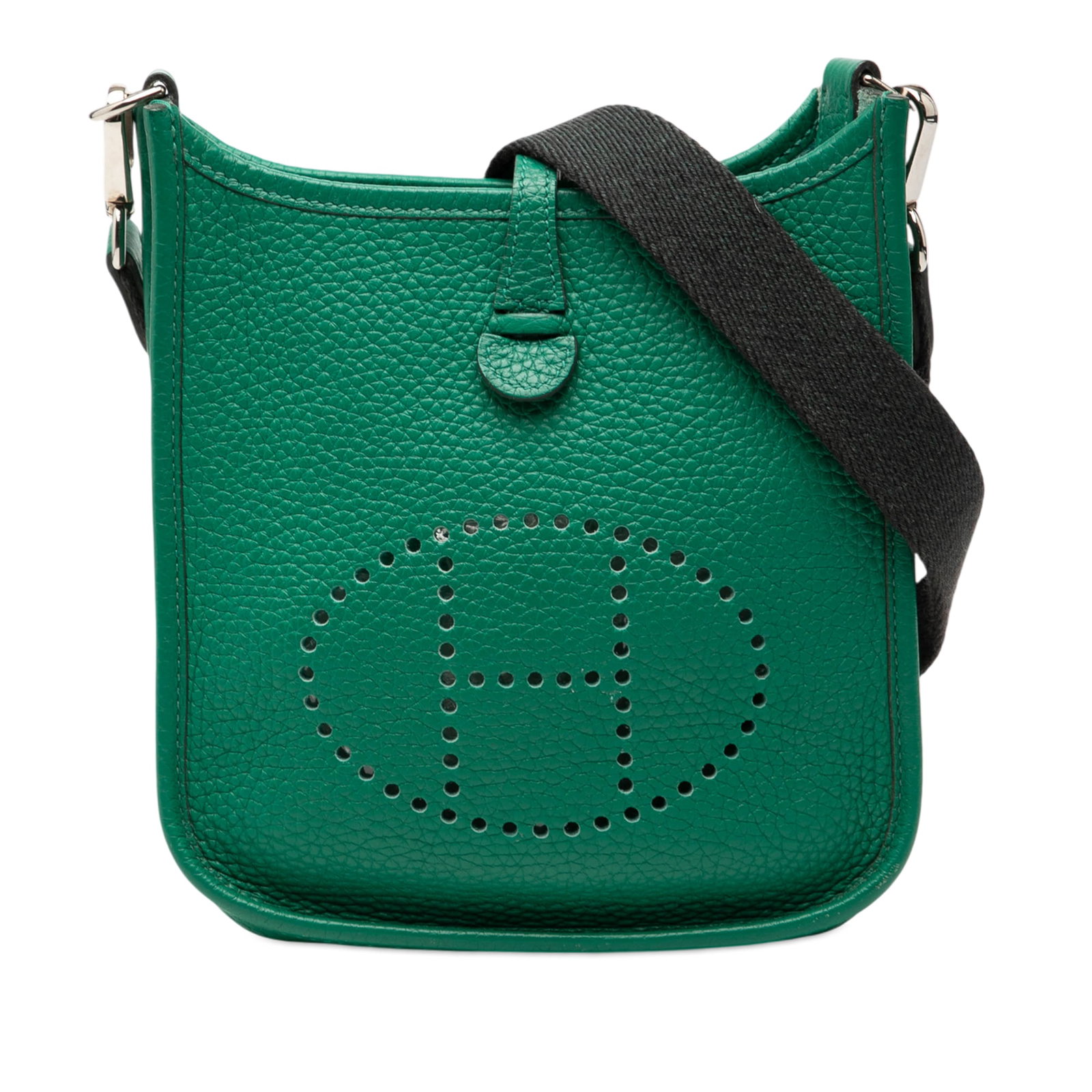 Hermes Evelyne TPM Vert Vertigo Green Clemence Leather Shoulder Bag France (1 of 7)