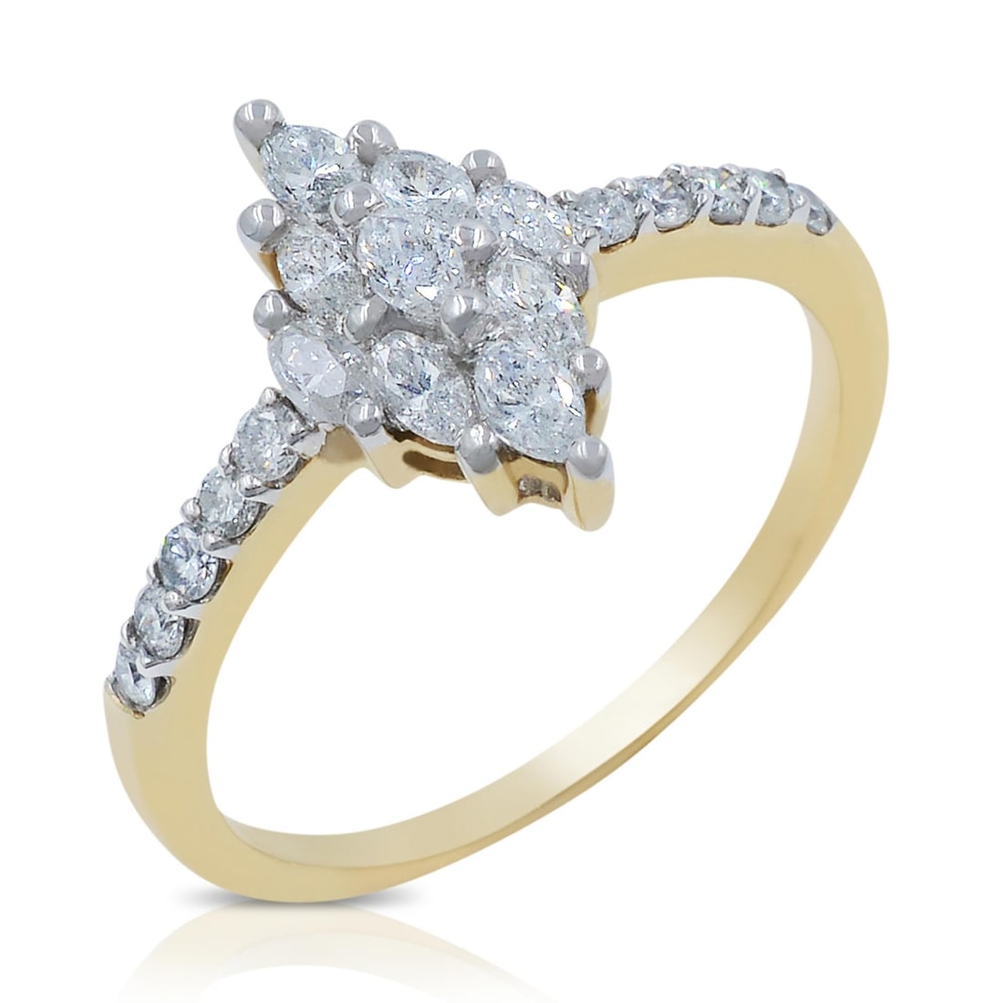 Rachel Koen Marquise Diamond Ring 14K Yellow Gold 1.13 cttw Cocktail Size 7: Rachel Koen Marquise Diamond Ring 14K Yellow Gold 1.13 cttw Cocktail Size 7 This exquisite Rachel Koen cocktail ring is a stunning piece crafted in 14K yellow gold, featuring a beautiful marquise cut 