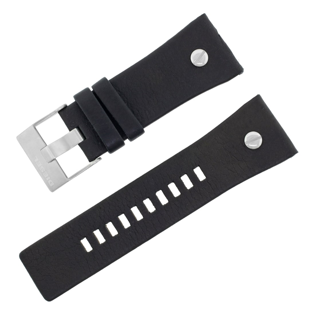 Diesel DZ7250 Dark Brown Leather Watch Band 28-24mm: Diesel DZ7250 Dark Brown Leather Watch Band 28-24mm Elevate your style with this Diesel DZ7250 men's watch band, crafted from dark brown cow leather. This wristwatch band features a width of 28-24mm, 