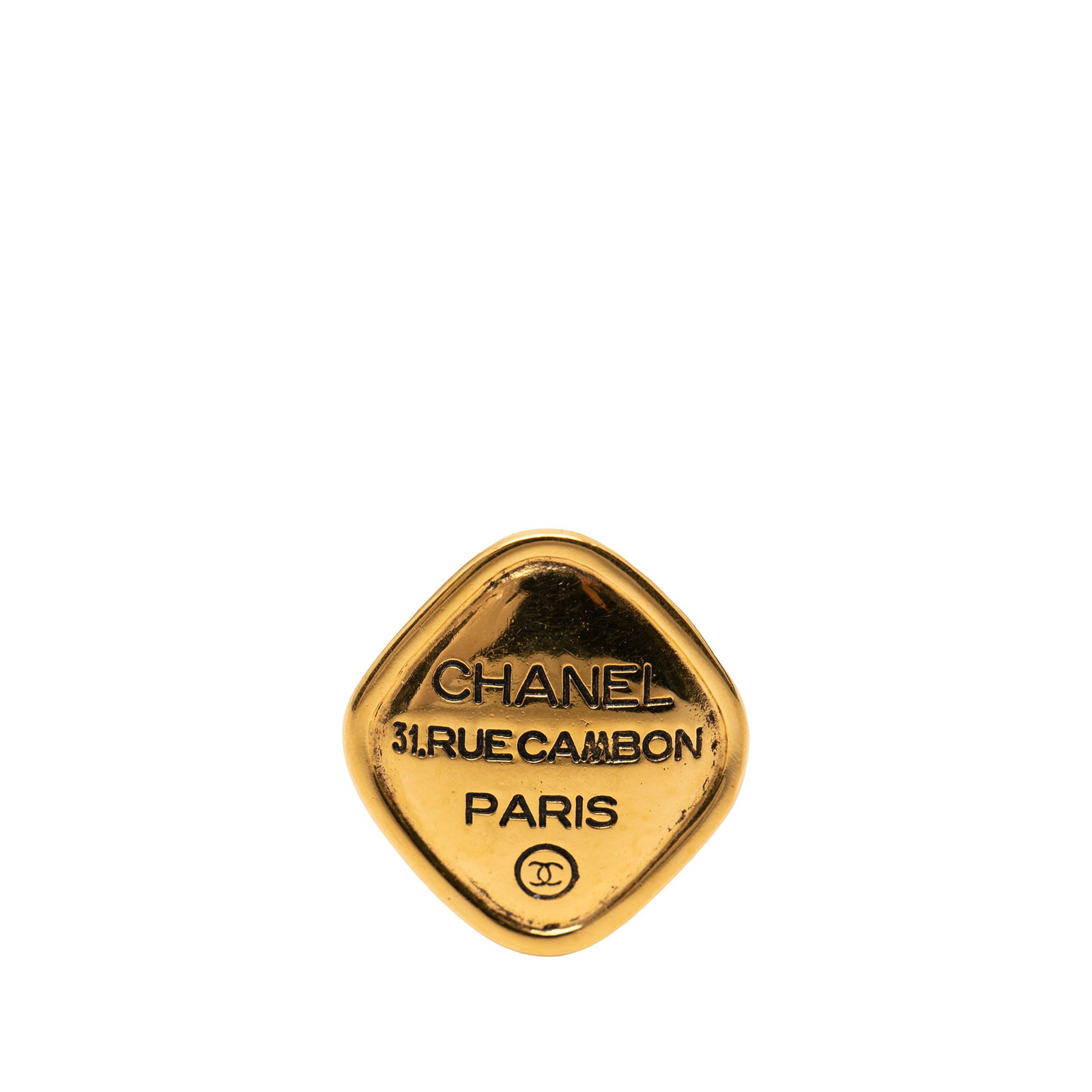 Chanel 31 Rue Cambon Gold Plated Diamond Brooch (1 of 4)