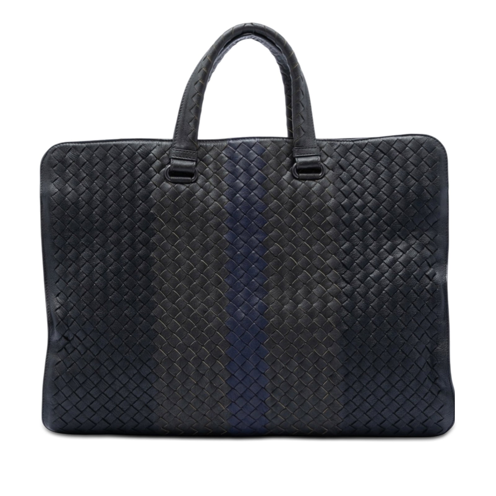 Bottega Veneta woven leather briefcase black (1 of 7)