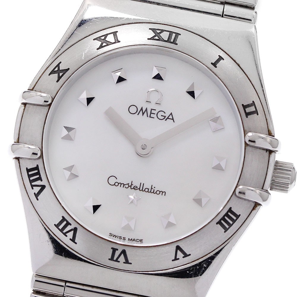 Omega Constellation 1571.71 Quartz Ladies Stainless Steel Watch: Omega Constellation 1571.71 Quartz Ladies Stainless Steel Watch This OMEGA Constellation Quartz Ladies Watch features a stainless steel case and bracelet with a white mother-of-pearl dial. The watch i