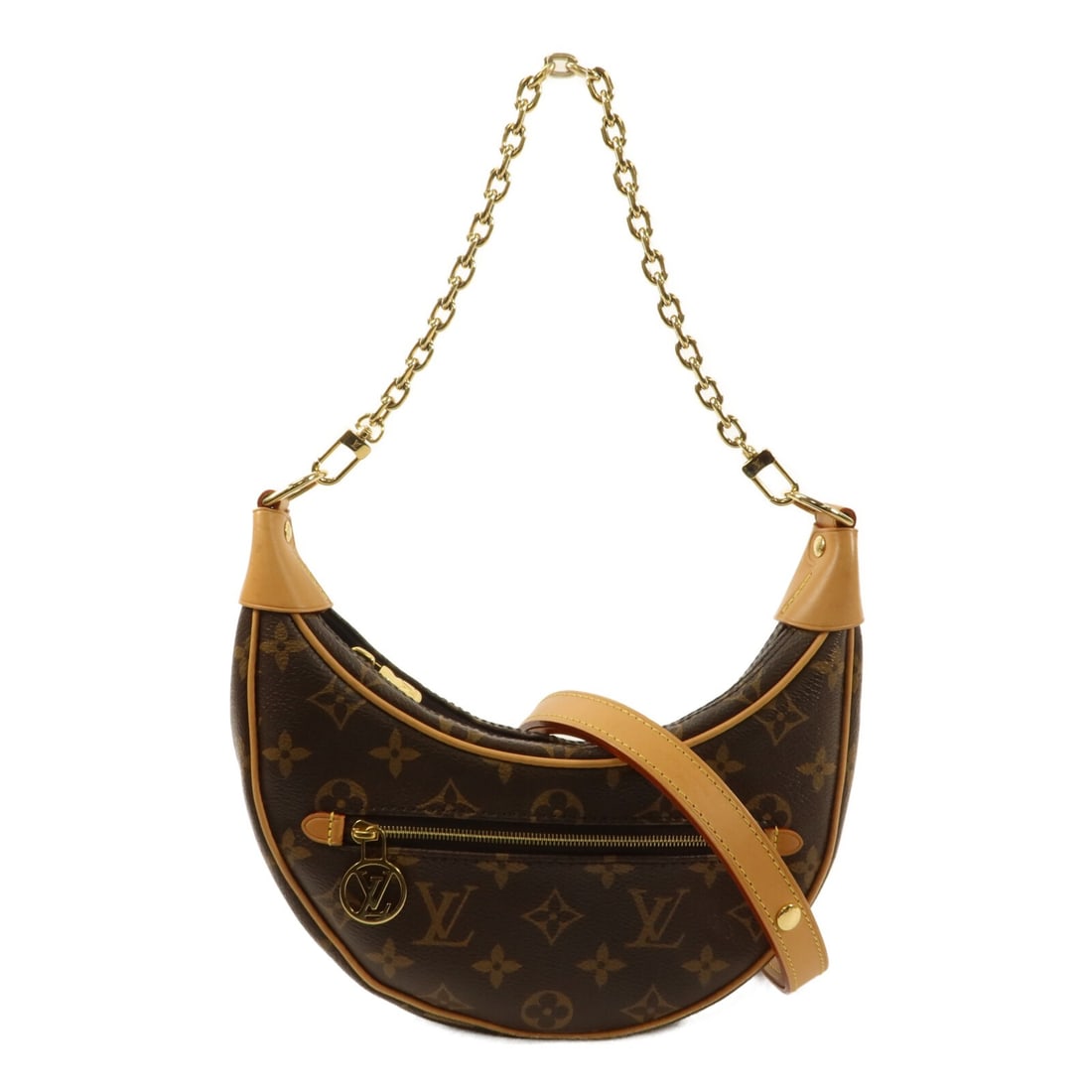 Louis Vuitton Loop M81098 Monogram 2 Way Shoulder Bag Brown: Louis Vuitton Loop M81098 Monogram 2 Way Shoulder Bag Brown A Louis Vuitton Loop 2 Way Shoulder Bag in brown Monogram and PVC coated canvas. This model is identified as M81098 and features a 2-way des