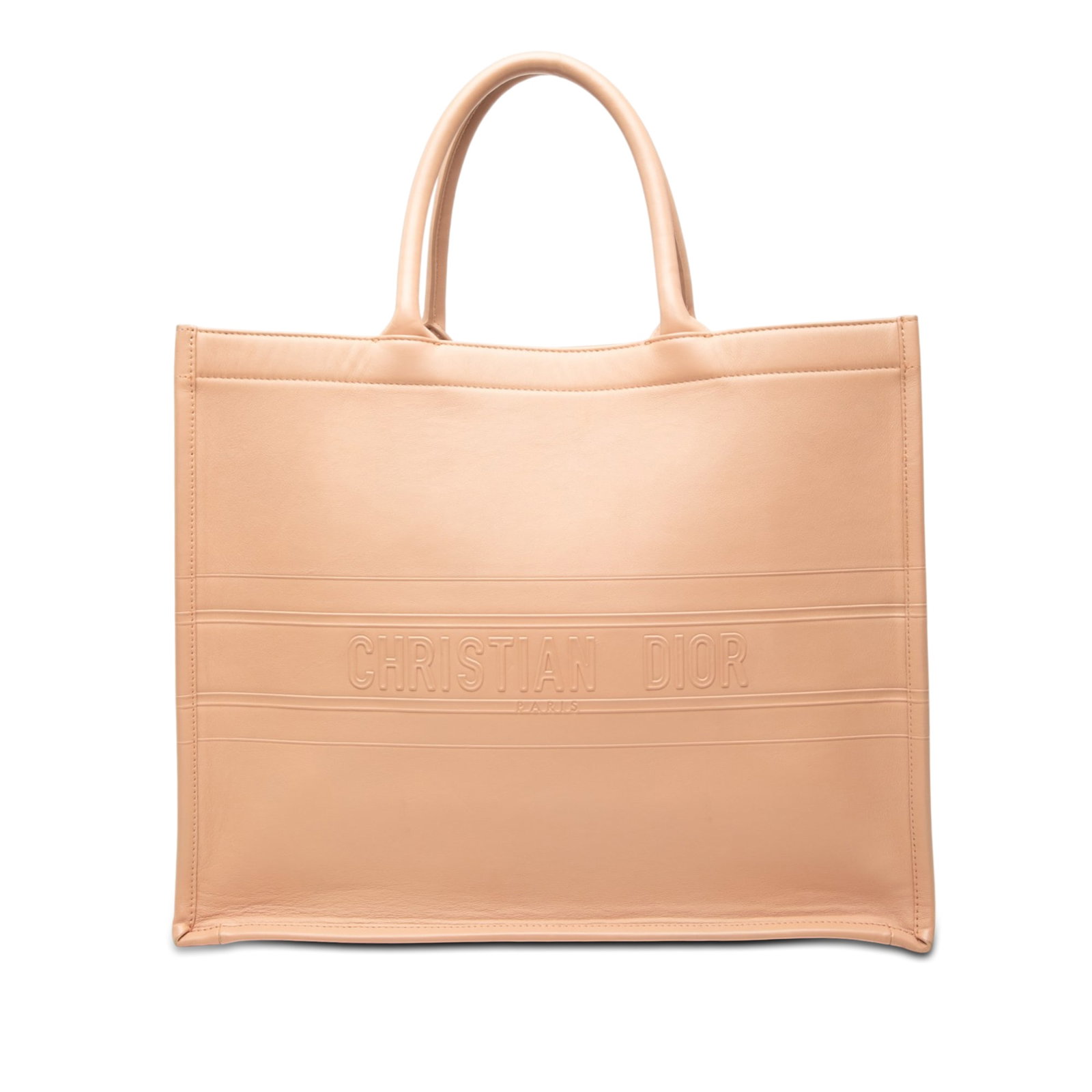 Dior Book Tote Large Brown Embossed Calfskin Bag (1 of 6)