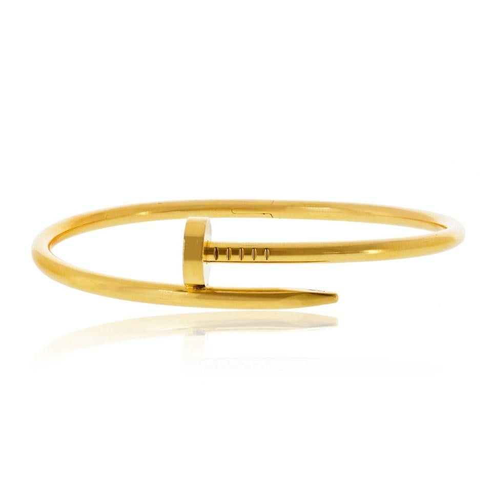 Cartier Juste Un Clou 18K Yellow Gold Bracelet Size 19: Cartier Juste Un Clou 18K Yellow Gold Bracelet Size 19 Cartier Juste Un Clou bracelet in 18K yellow gold, classic model, size 19. The piece is signed Cartier and is described as being in very good pre
