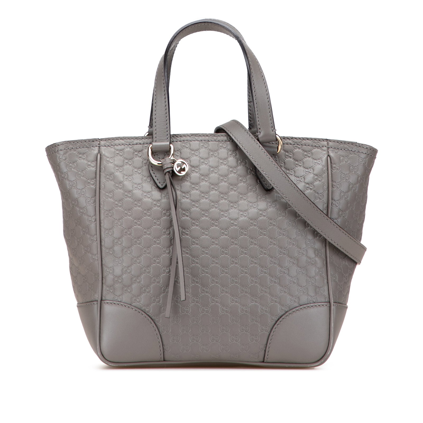 Gucci Small Microguccissima Bree Satchel Gray Leather Bag (1 of 10)