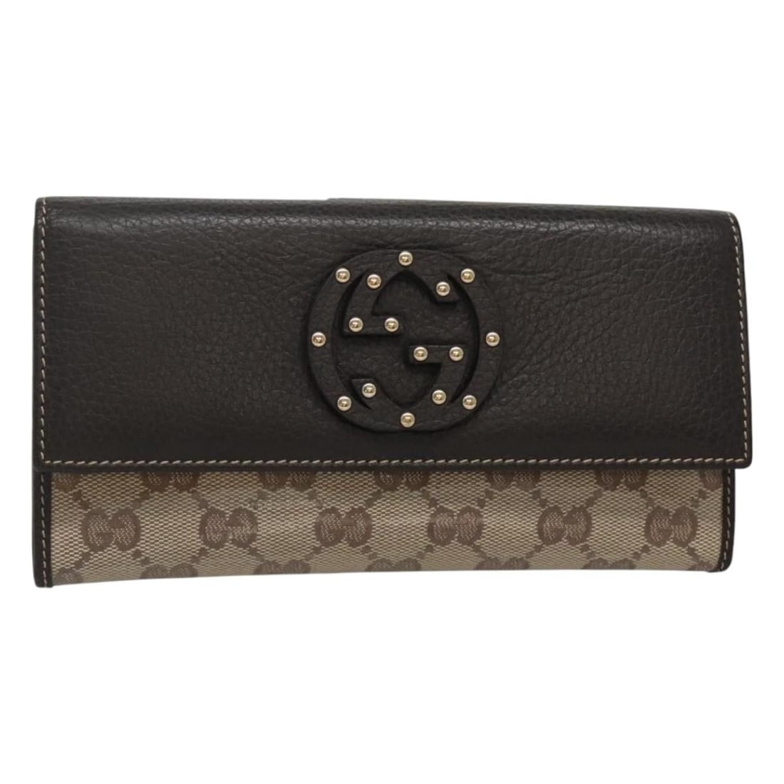 Gucci 231843 GG Crystal coated canvas long wallet beige (1 of 18)