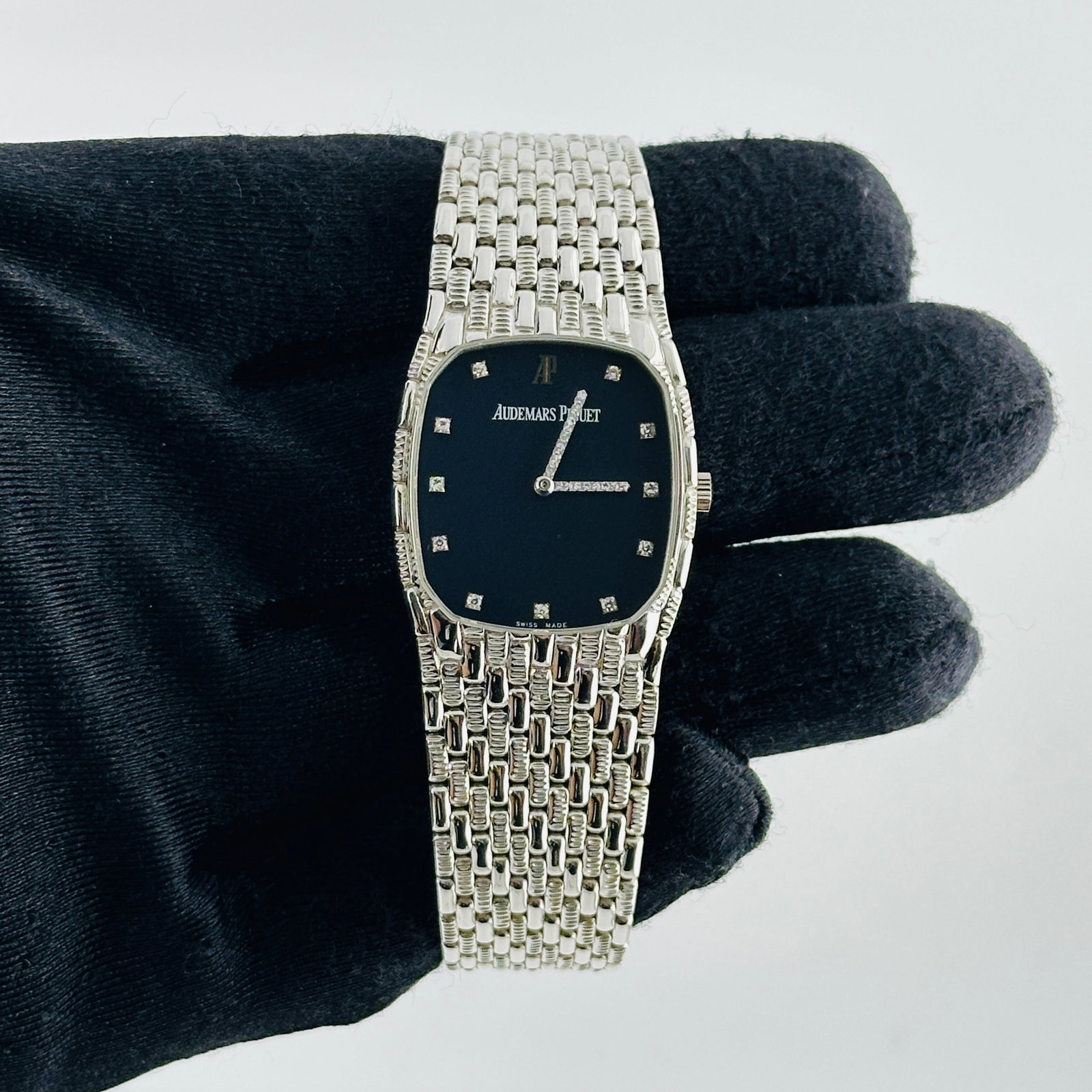 Audemars Piguet Cobra blue diamond dial white gold mesh bracelet (1 of 5)