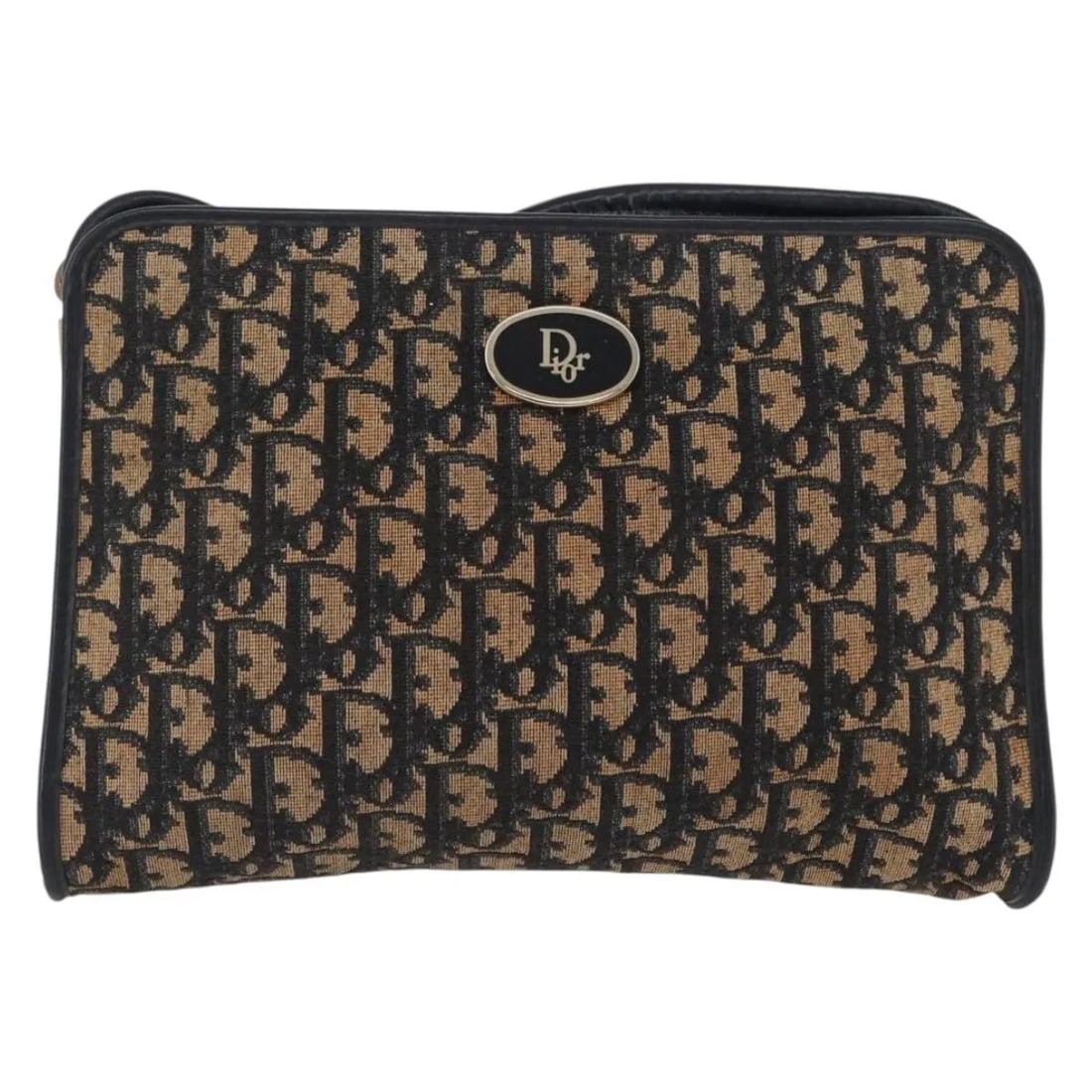 Christian Dior Vintage Trotter Navy Canvas Shoulder Bag: Christian Dior Vintage Trotter Navy Canvas Shoulder Bag This Christian Dior Vintage Trotter shoulder bag features navy canvas construction with signature Trotter pattern. Designed for women, it includ