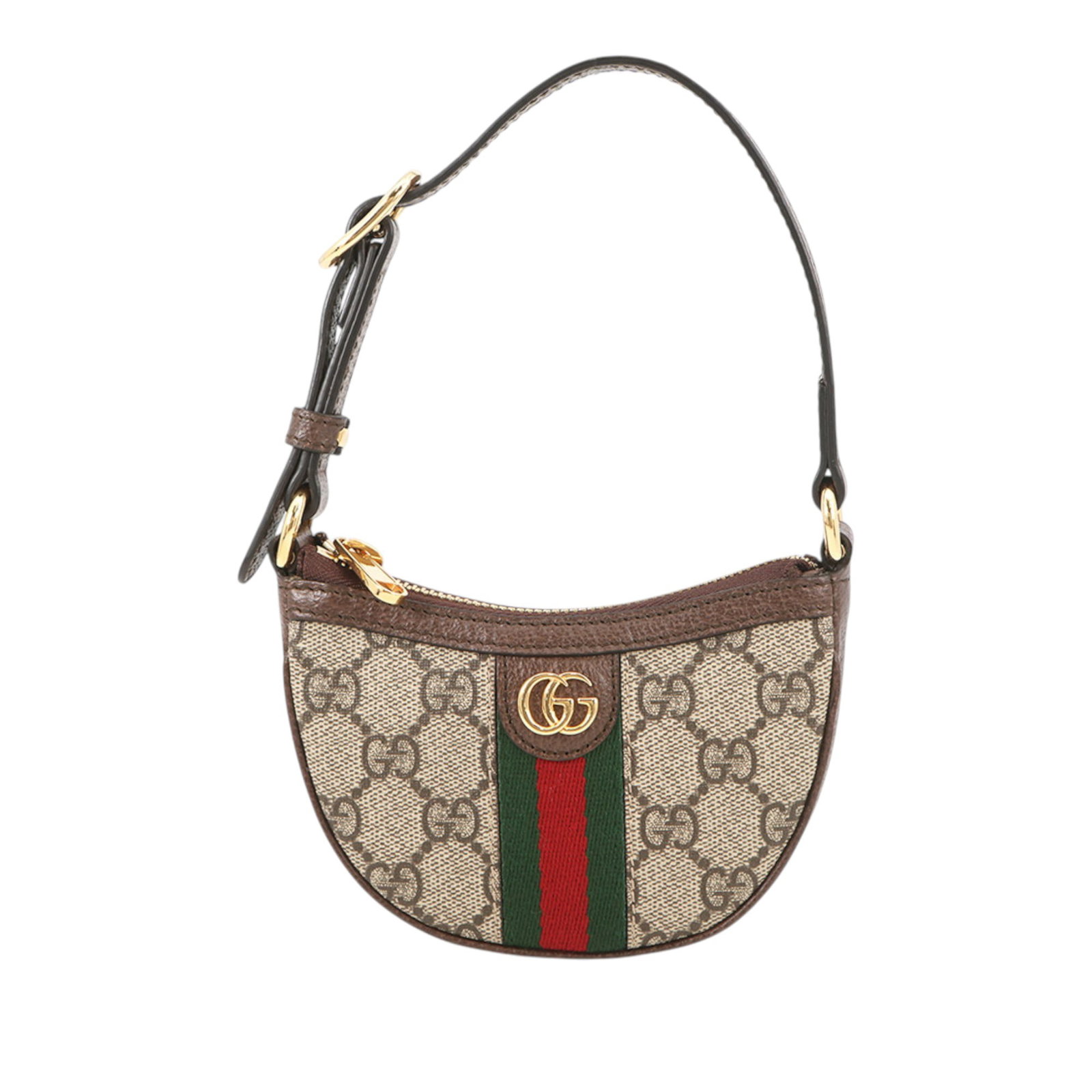 Gucci Ophidia Mini Shoulder Handbag GG Supreme Web Beige: Gucci Ophidia Mini Shoulder Handbag GG Supreme Web Beige Gucci Mini GG Supreme Web Ophidia handbag in beige, made in Italy. It features a coated canvas body with leather trim and web detail, a flat le