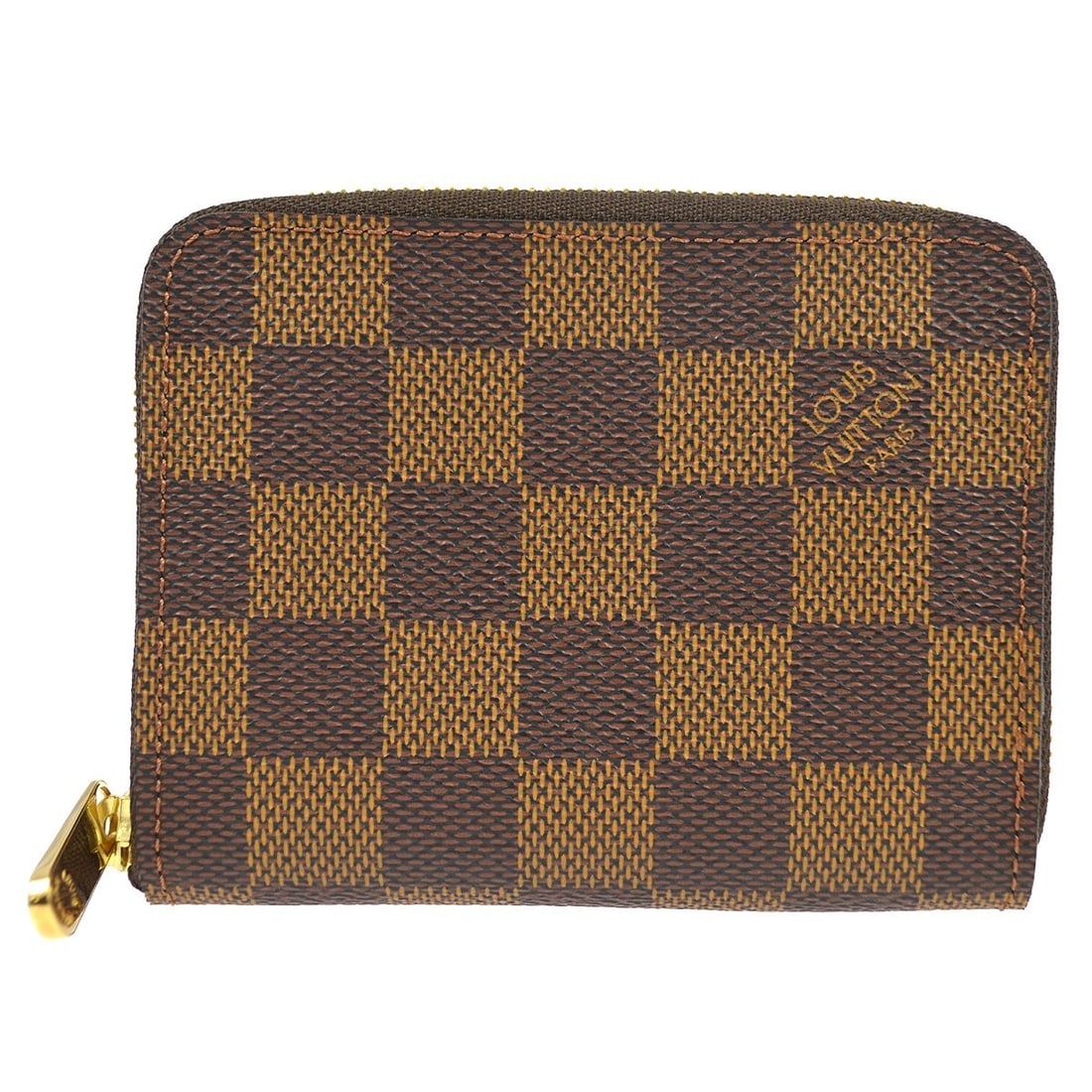 Louis Vuitton N63070 Zippy Coin Wallet Damier Canvas Brown: Louis Vuitton N63070 Zippy Coin Wallet Damier Canvas Brown Vintage Louis Vuitton Zippy Coin Purse wallet in brown Damier canvas with leather trim. This unisex coin wallet features an Ebene checkerboar