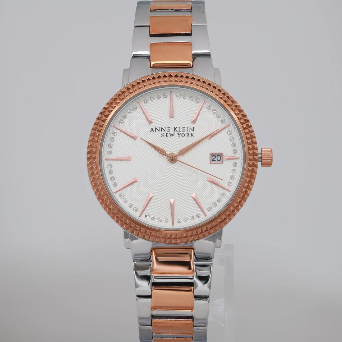 Anne Klein women's 36mm quartz watch white dial two-tone bracelet (1 of 3)