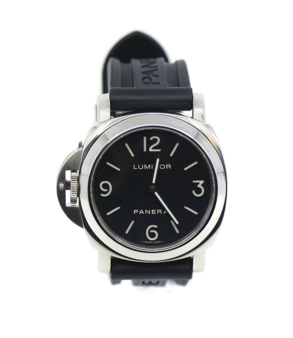 Panerai Luminor Base Left Hand Wristwatch PAM219 Stainless Steel: Panerai Luminor Base Left Hand Wristwatch PAM219 Stainless Steel This Panerai Luminor Base Left Hand wristwatch showcases a robust stainless steel case with a diameter of 44 mm. Powered by a reliable 
