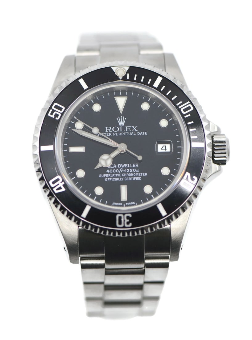 Rolex 16600 Sea-Dweller men's stainless steel wristwatch with box papers (1 of 6)