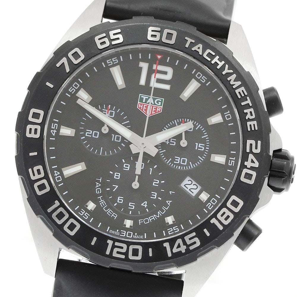 TAG HEUER Formula 1 CAZ1010 mens quartz chronograph watch: TAG HEUER Formula 1 CAZ1010 mens quartz chronograph watch TAG Heuer Formula 1 men's wristwatch, model CAZ1010, with a black dial and quartz movement. It features date, chronograph, and small seconds f
