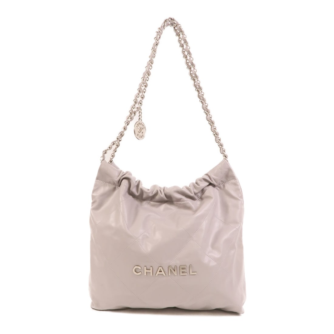 CHANEL Chanel 22 Small Shoulder Bag Gray Lambskin CC SHW AS3260 (1 of 17)