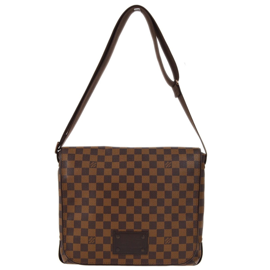 Louis Vuitton Brooklyn MM Damier Canvas Shoulder Bag Brown N51211: Louis Vuitton Brooklyn MM Damier Canvas Shoulder Bag Brown N51211 Louis Vuitton Brooklyn MM shoulder bag in Damier canvas with leather strap and brown canvas lining. This medium shoulder bag features 