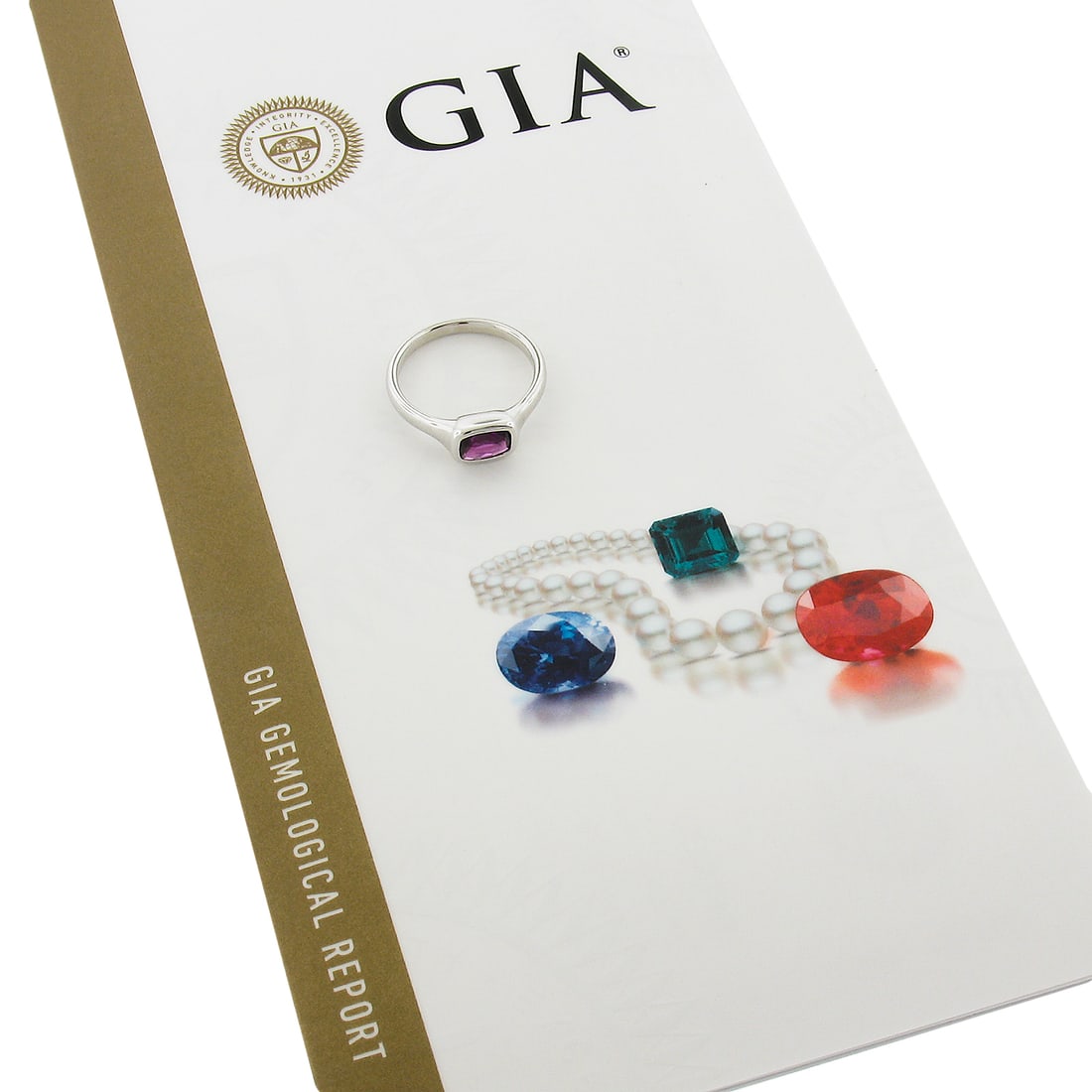 Platinum GIA Certified 1.06ct No Heat Pinkish Purple Sapphire Solitaire Ring (1 of 10)