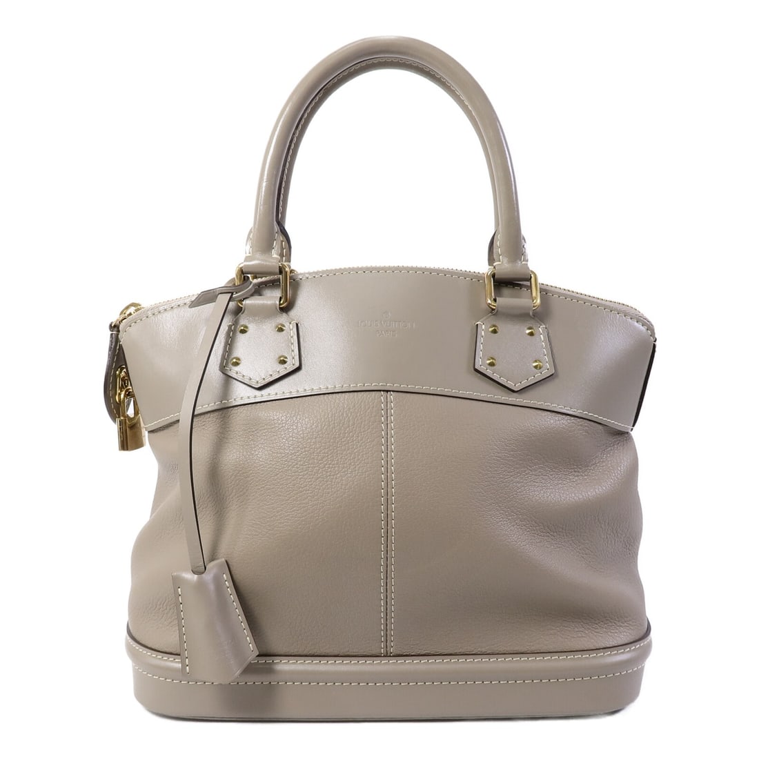 Louis Vuitton Lockit PM M91790 Suhali Calfskin Handbag Brown Dove (1 of 18)