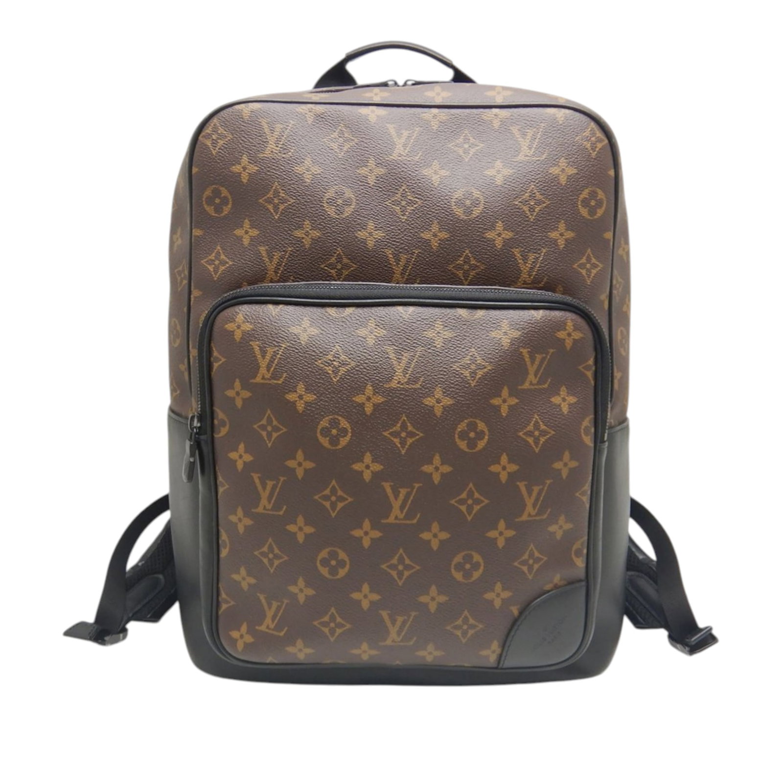Louis Vuitton Dean Monogram Macassar Backpack: Louis Vuitton Dean Monogram Macassar Backpack This Louis Vuitton Monogram Macassar Dean Backpack features a monogram canvas body with leather trim, an exterior front zip compartment, a flat leather to
