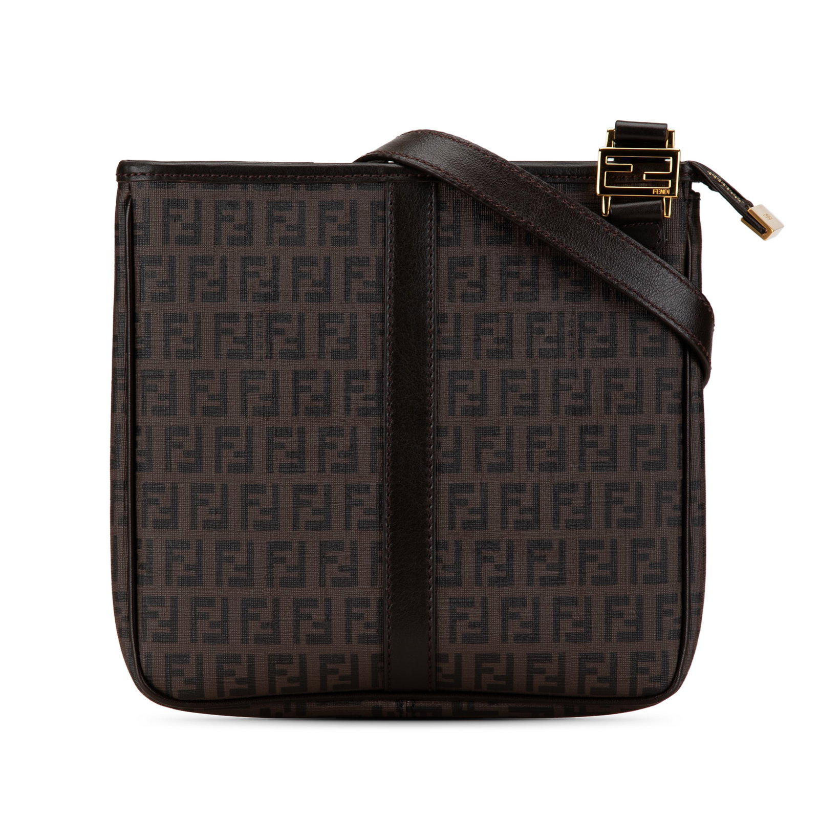 Fendi Zucchino coated canvas brown crossbody bag (1 of 7)