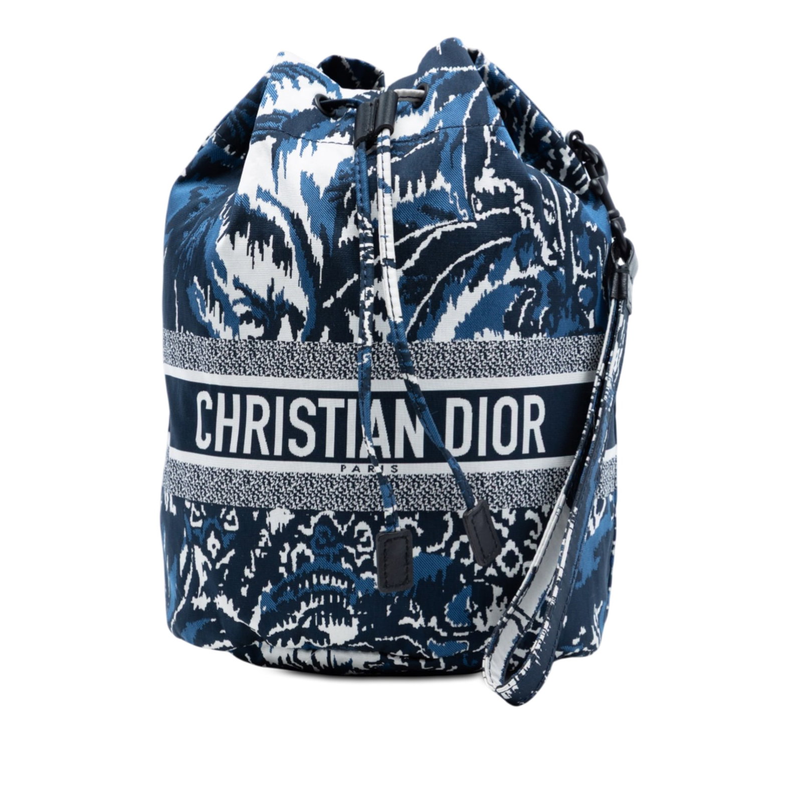 Dior DiorTravel Palm Tree Toile de Jouy Blue Drawstring Pouch Bag (1 of 8)