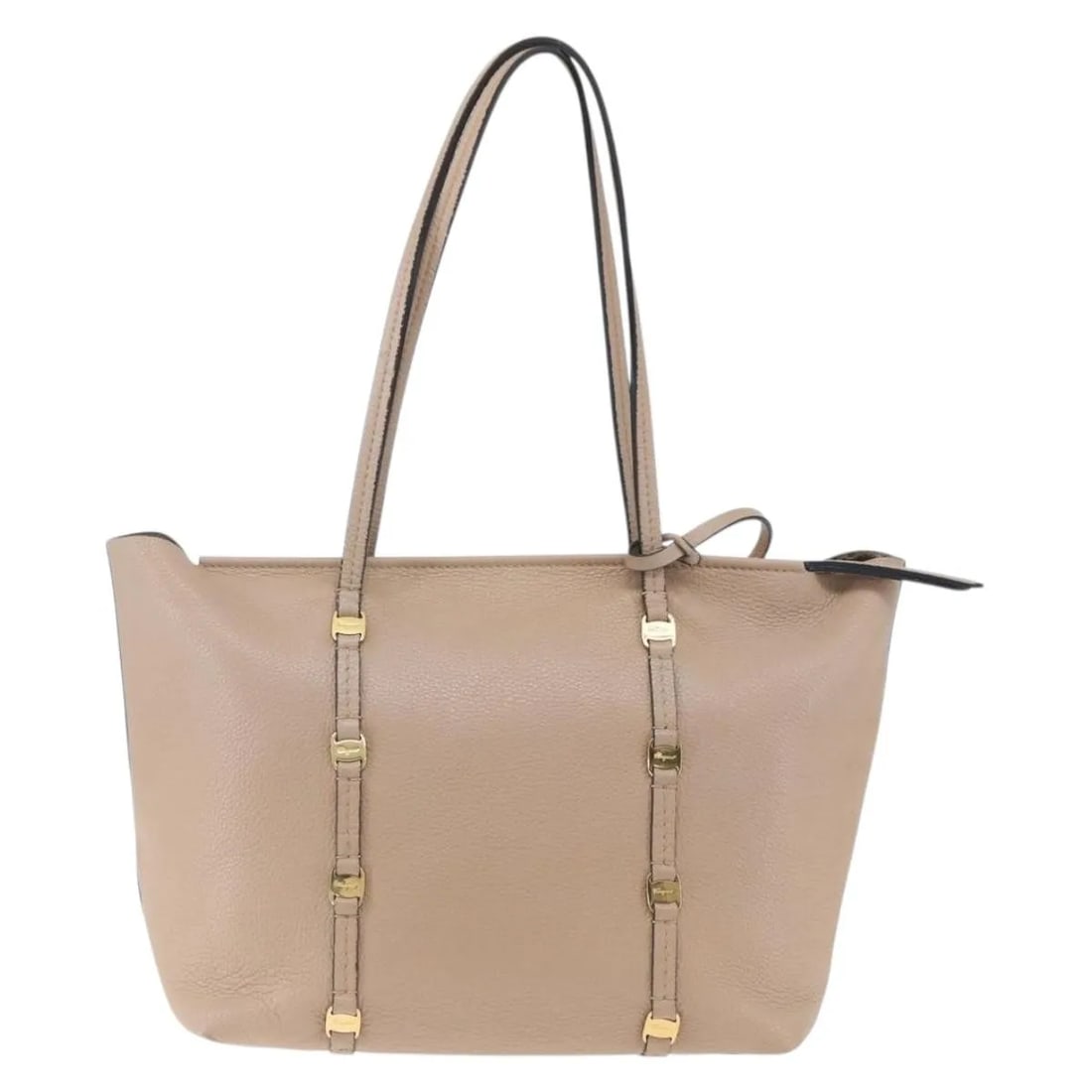 Beige Leather Tote Salvatore Ferragamo Vala Italy: Beige Leather Tote Salvatore Ferragamo Vala Italy Salvatore Ferragamo Vala tote in beige leather, made in Italy. This female tote measures 28 cm x 24 cm x 18 cm and is described as being in good condi