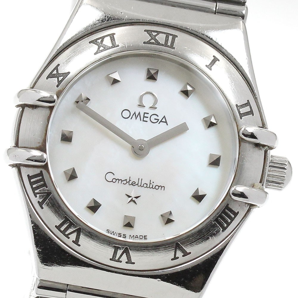 Omega Constellation Mini My Choice 1561.71 Quartz Steel Ladies Watch: Omega Constellation Mini My Choice 1561.71 Quartz Steel Ladies Watch This OMEGA Constellation Mini My Choice women's wristwatch features a stainless steel case and bracelet with a white mother-of-pear