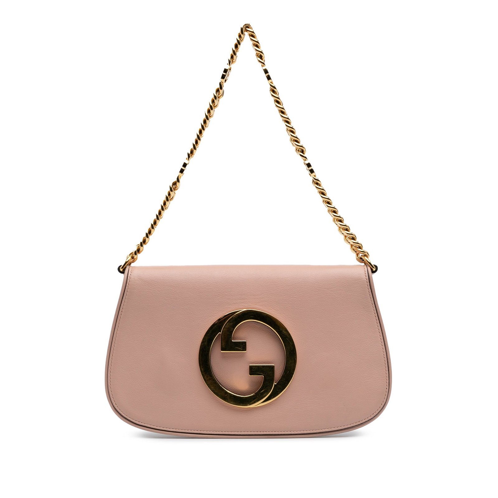 Gucci Pink Calfskin Blondie Chain Satchel with Detachable Straps: Gucci Pink Calfskin Blondie Chain Satchel with Detachable Straps The Gucci Calfskin Blondie Chain Satchel is a stylish and functional bag crafted from high-quality calf leather. This satchel features 