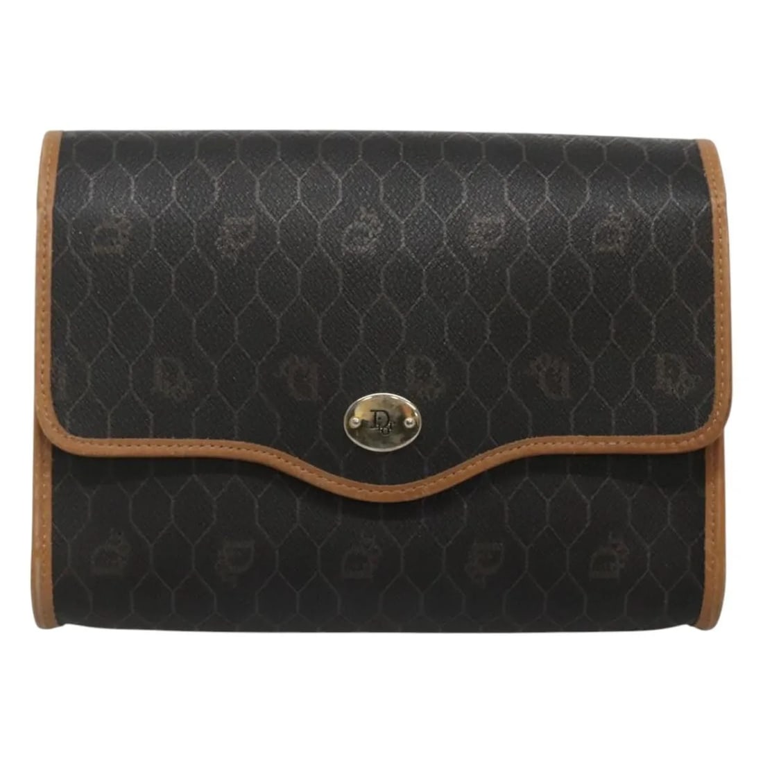 Christian Dior Vintage Honeycomb Flap Black Canvas Bag: Christian Dior Vintage Honeycomb Flap Black Canvas Bag Vintage Christian Dior Honeycomb Flap bag in black coated canvas. This women's bag is made in France and shows honest vintage wear consistent