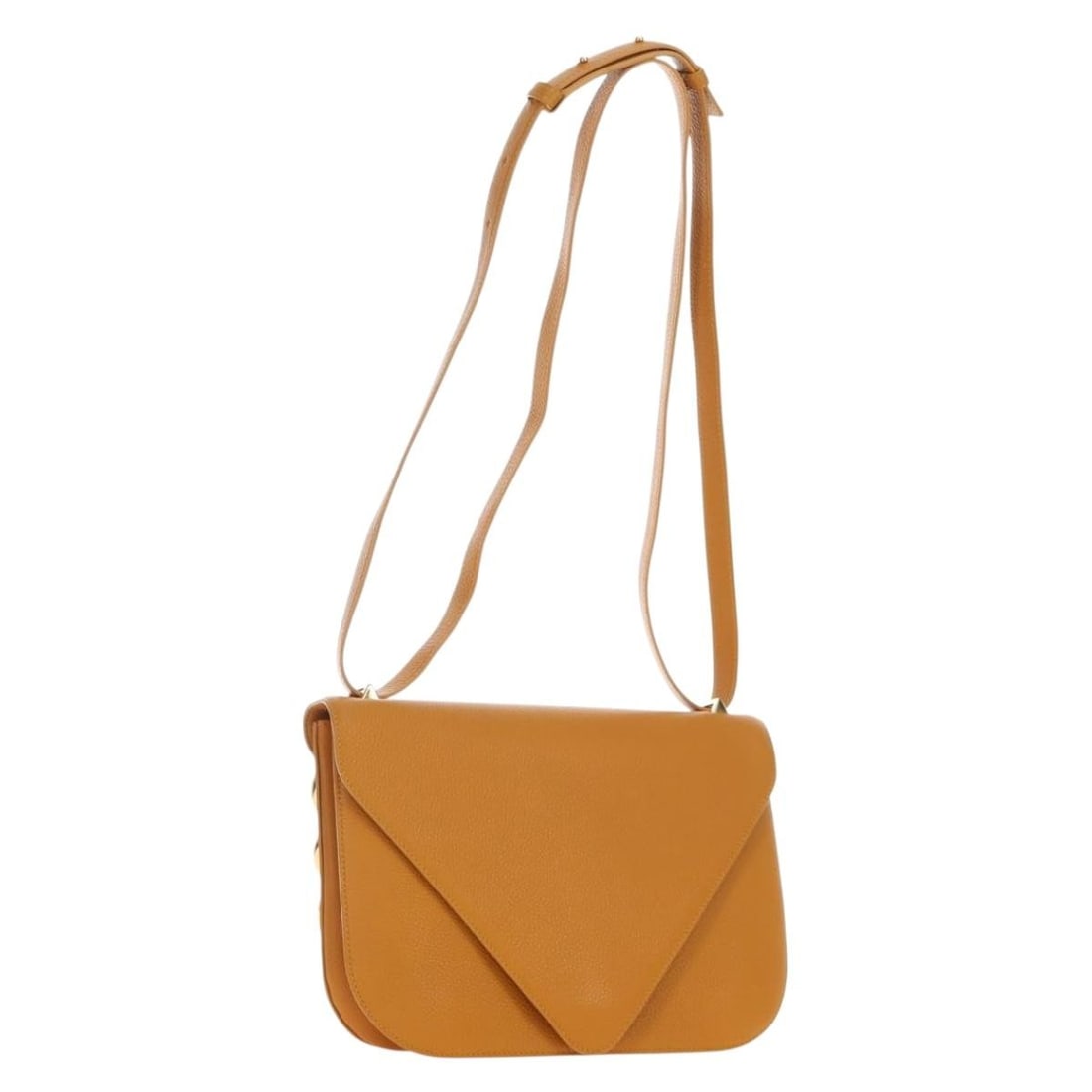 Bottega Veneta Mount 2way Leather Shoulder Bag Orange Gold Tone: Bottega Veneta Mount 2way Leather Shoulder Bag Orange Gold Tone Bottega Veneta Mount Chain shoulder bag in leather with a two-way design and a yellow/gold color. Made in Italy, it comes with a dust ba