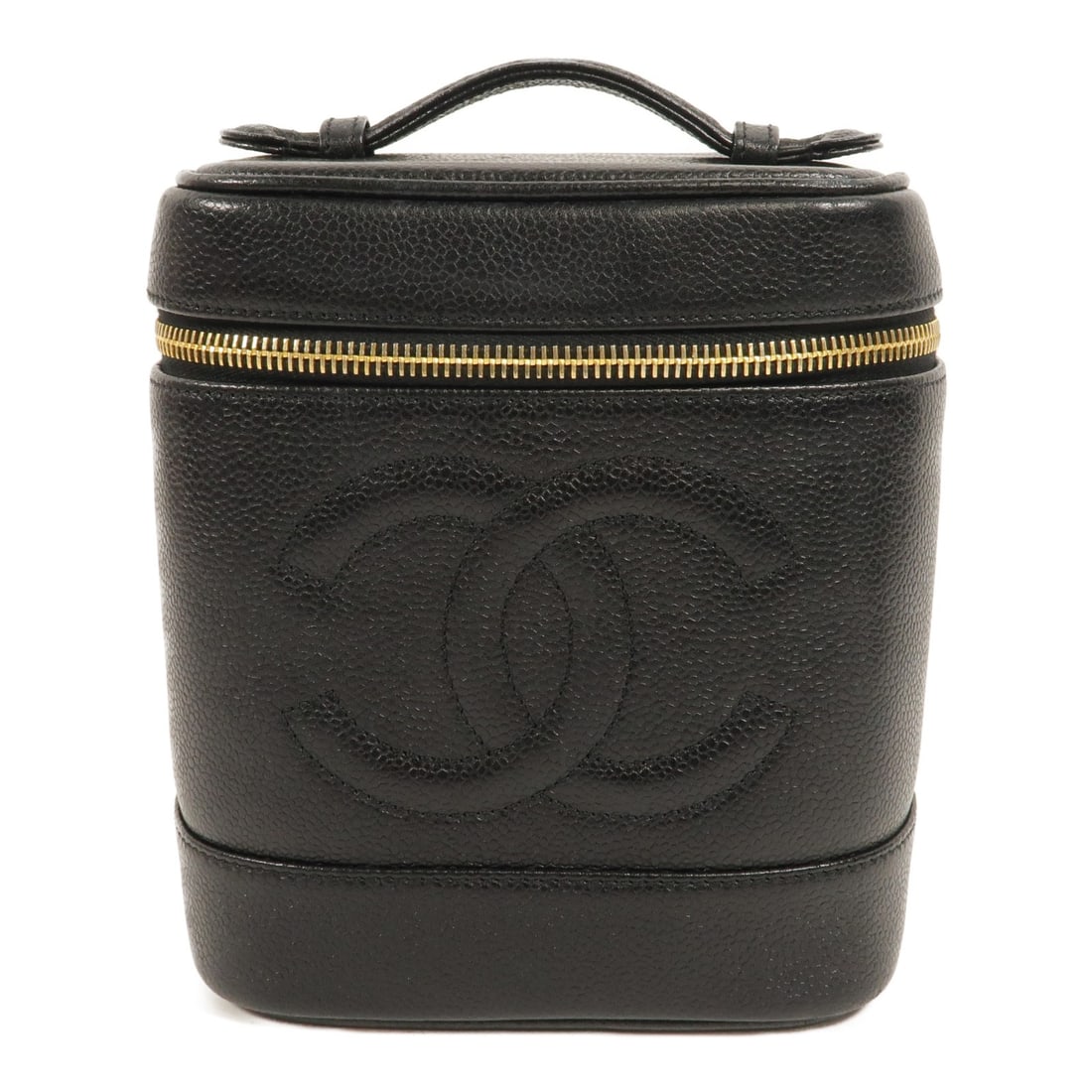 CHANEL CC Vanity Handbag Black Calfskin Leather with GHW (1 of 16)