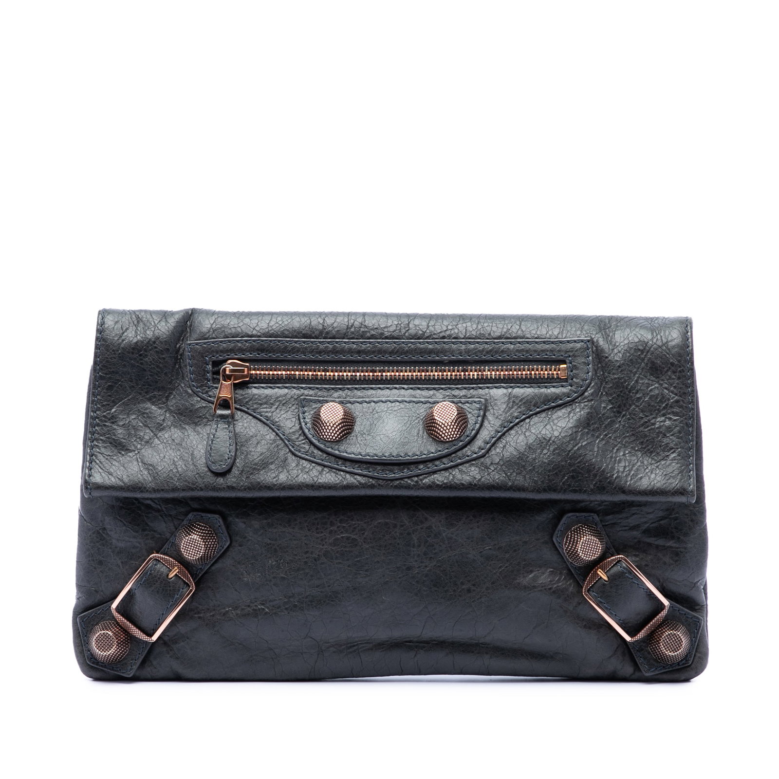 Balenciaga Giant 21 Motocross Envelope Clutch in Blue Lambskin (1 of 7)