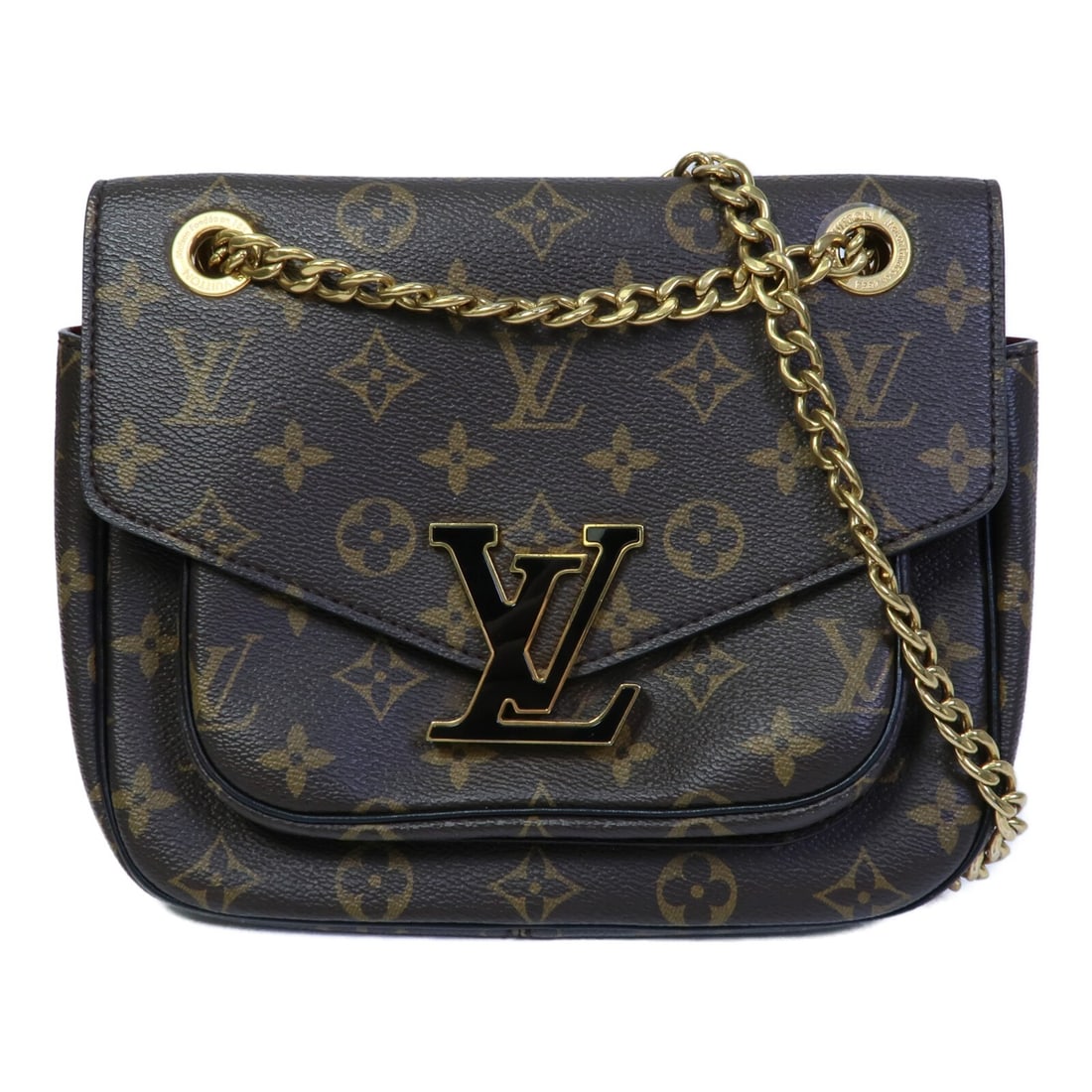 Louis Vuitton Passy M45592 Monogram Shoulder Bag Brown GHW: Louis Vuitton Passy M45592 Monogram Shoulder Bag Brown GHW This Louis Vuitton Passy shoulder bag features the signature monogram pattern in brown PVC coated canvas. Designed for women, the bag offers 