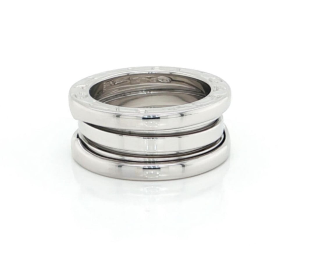 Bvlgari B.zero1 18k White Gold Three-Row Ring US 4.5 EU 49 (1 of 8)