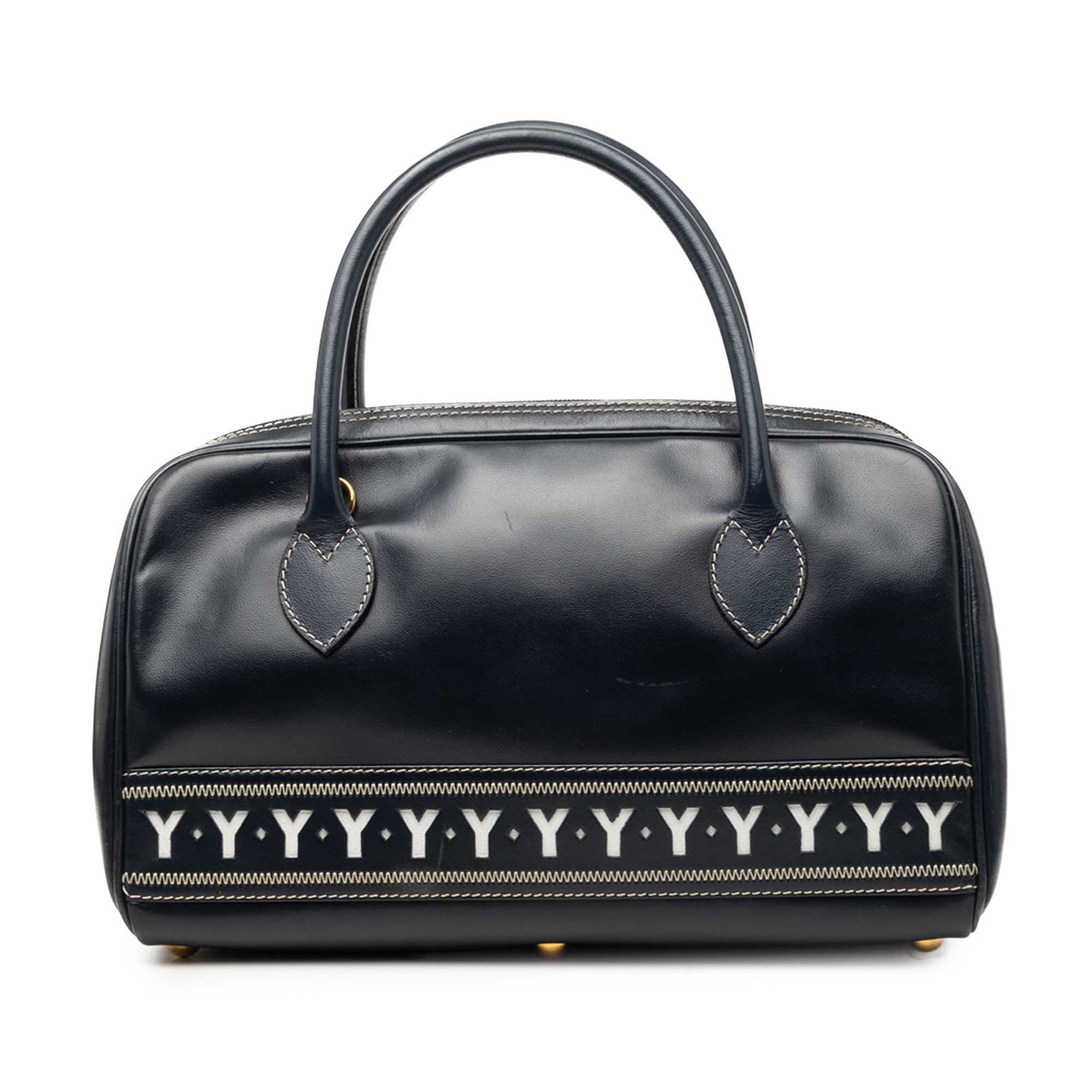 Saint Laurent Classic Y Blue Leather Satchel: Saint Laurent Classic Y Blue Leather Satchel Saint Laurent Calfskin Classic Y Satchel in blue leather, made in France. It features rolled leather handles, a top zip closure, and an interior zip pocket