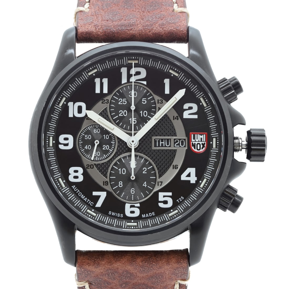 Luminox Valjoux Field Chronograph 48mm Black Dial Automatic Mens Watch XL.1867: Luminox Valjoux Field Chronograph 48mm Black Dial Automatic Mens Watch XL.1867 Discover the Luminox Field Chronograph, a robust and stylish wristwatch designed for the adventurous spirit. This impress