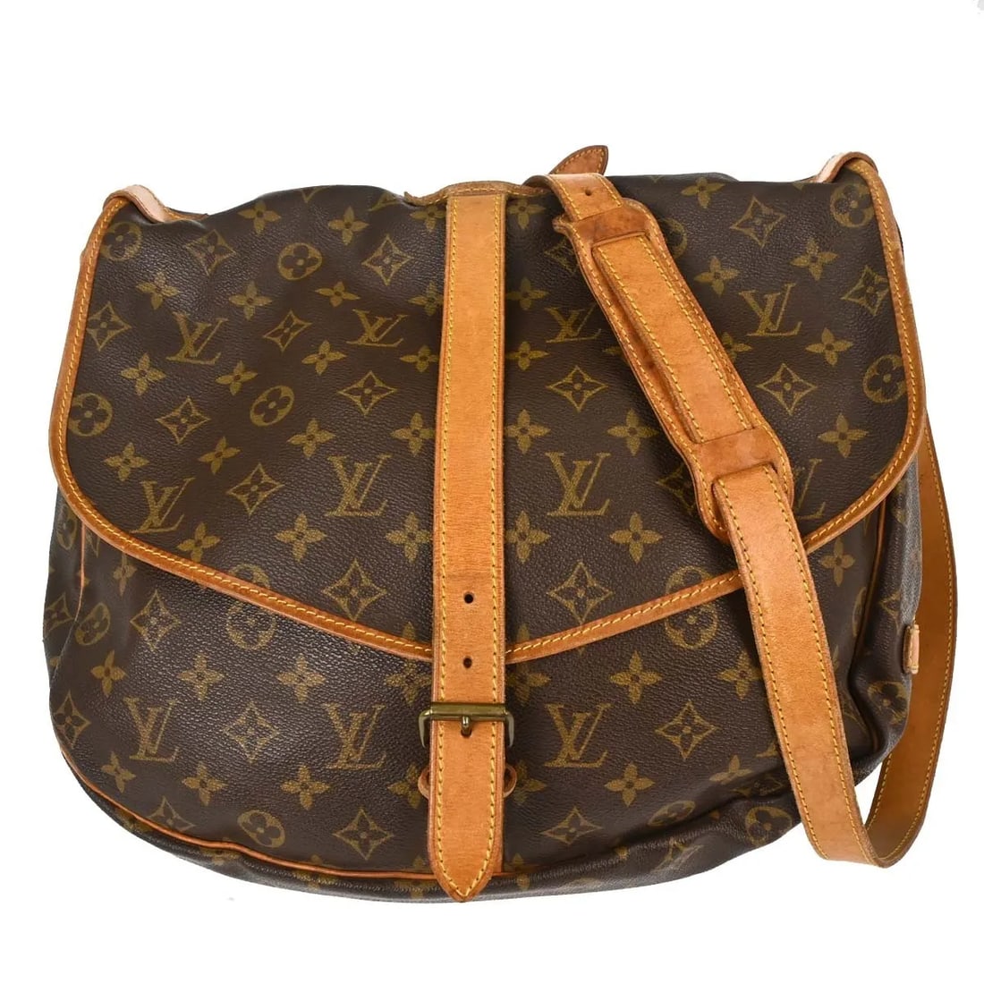 Louis Vuitton Saumur Brown Canvas Shoulder Bag (1 of 14)
