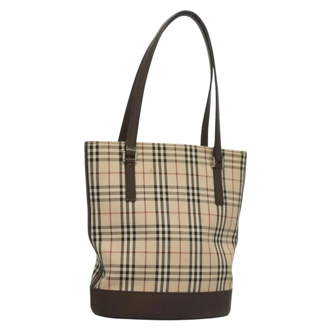 Burberry Nova Check Canvas Tote Bag Beige 22cm by 17cm by 12cm: Burberry Nova Check Canvas Tote Bag Beige 22cm by 17cm by 12cm This Burberry Nova Check Tote for women features the iconic beige canvas with the classic check pattern. The tote measures 22cm x 17cm x 