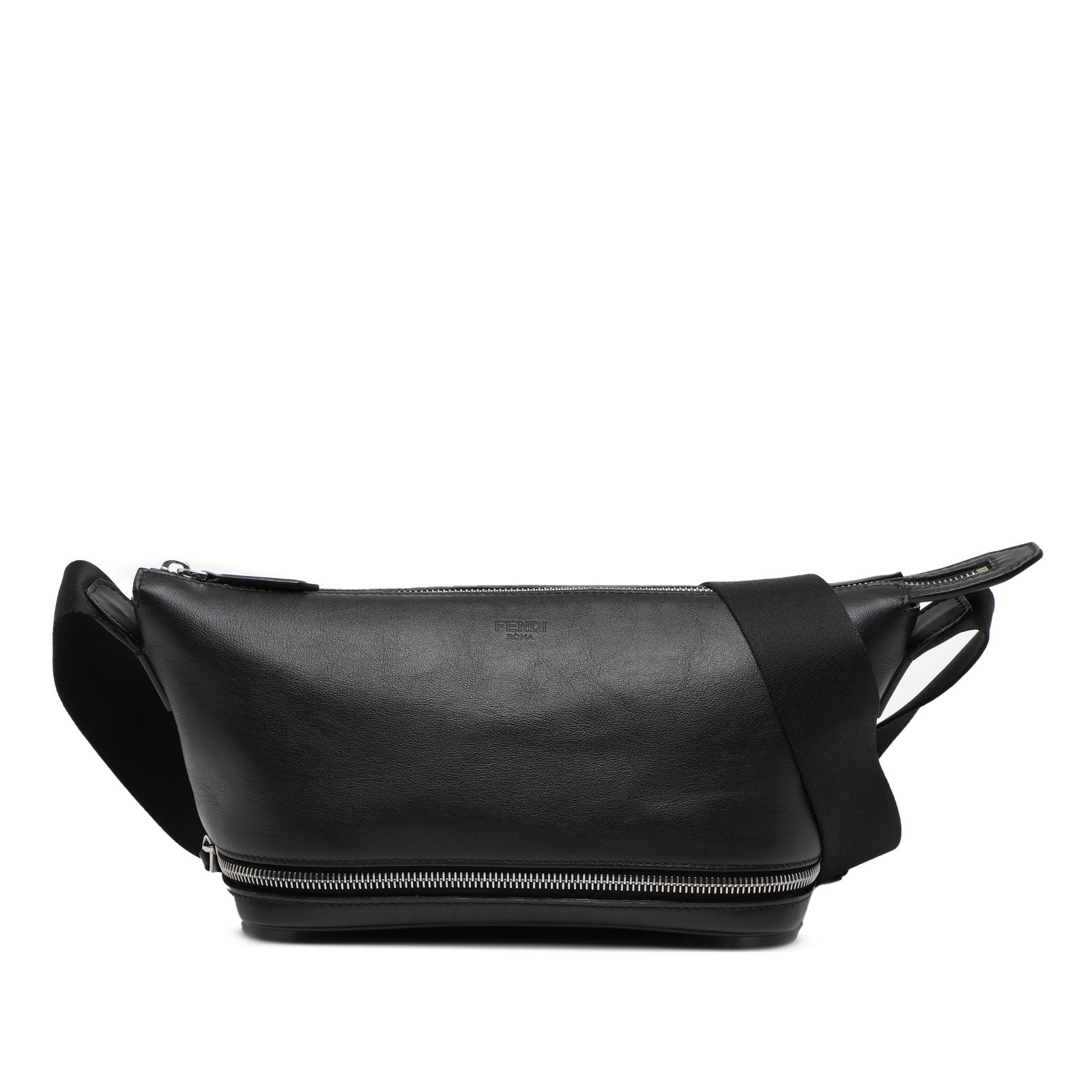 Fendi Sarah Coleman Black Leather Fisheye Belt Bag with Adjustable Strap (1 of 8)