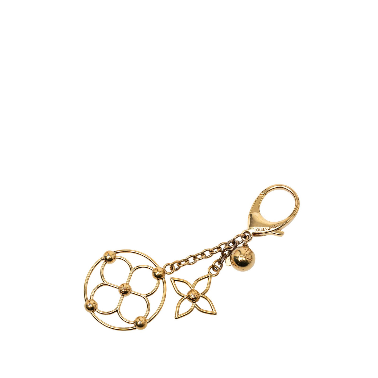 Louis Vuitton Bloomy Bag Key Chain Gold Plated Metal (1 of 9)